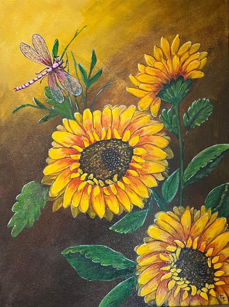 Painting of sunflowers