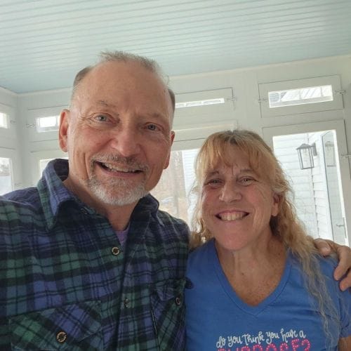 Mike and Barb facing camera and smiling