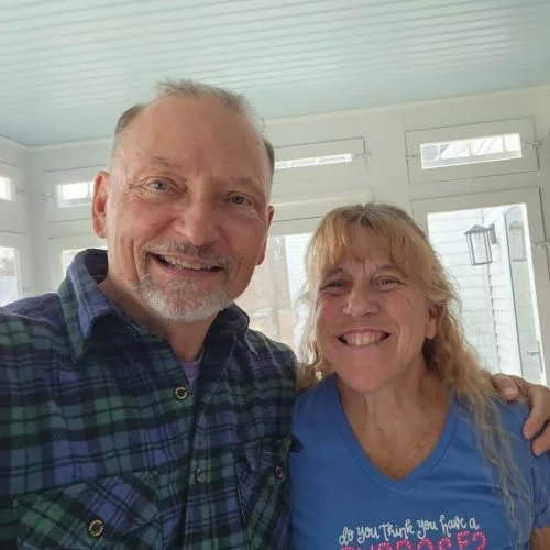 Mike and Barb facing camera and smiling